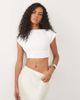 Missyempire Missyempire soft touch twisted back detail crop top in white - 3