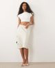 Missyempire Missyempire soft touch twisted back detail crop top in white - 4