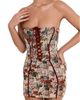 Mistress Rocks Mistress Rocks Floral Jacquard Strapless Corset Minidress - 2