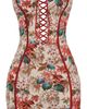 Mistress Rocks Mistress Rocks Floral Jacquard Strapless Corset Minidress - 3