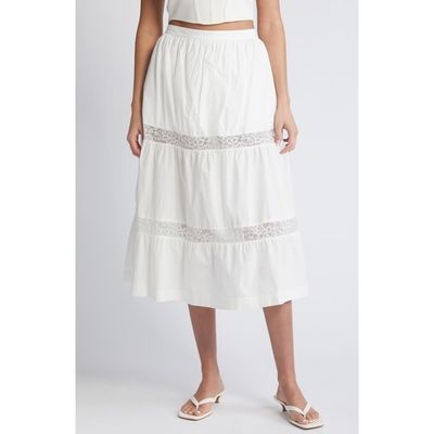 Mistress Rocks Mistress Rocks Lace Trim Tiered Skirt