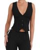 Mistress Rocks Mistress Rocks Pinstripe Waistcoat - 1
