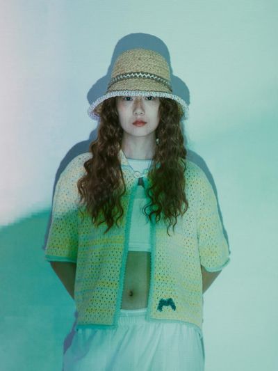 MISU A BARBE Five Knit Cardigan Warm Yellow