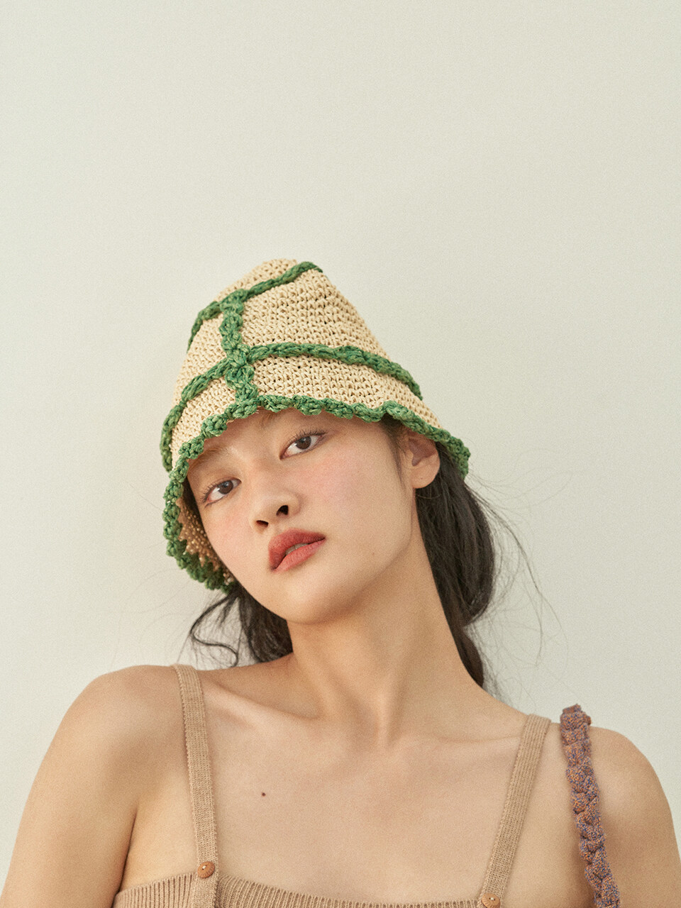 MISU A BARBE Gori Bucket Hat_Green