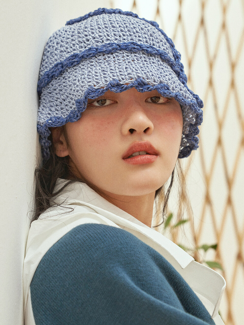 MISU A BARBE Gori Bucket Hat_Sky Blue