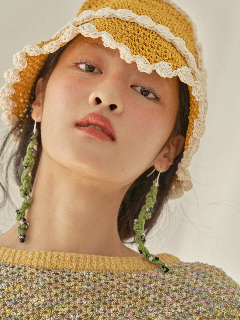 MISU A BARBE Gori Bucket Hat_Yellow