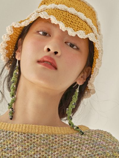 MISU A BARBE Gori Bucket Hat_Yellow