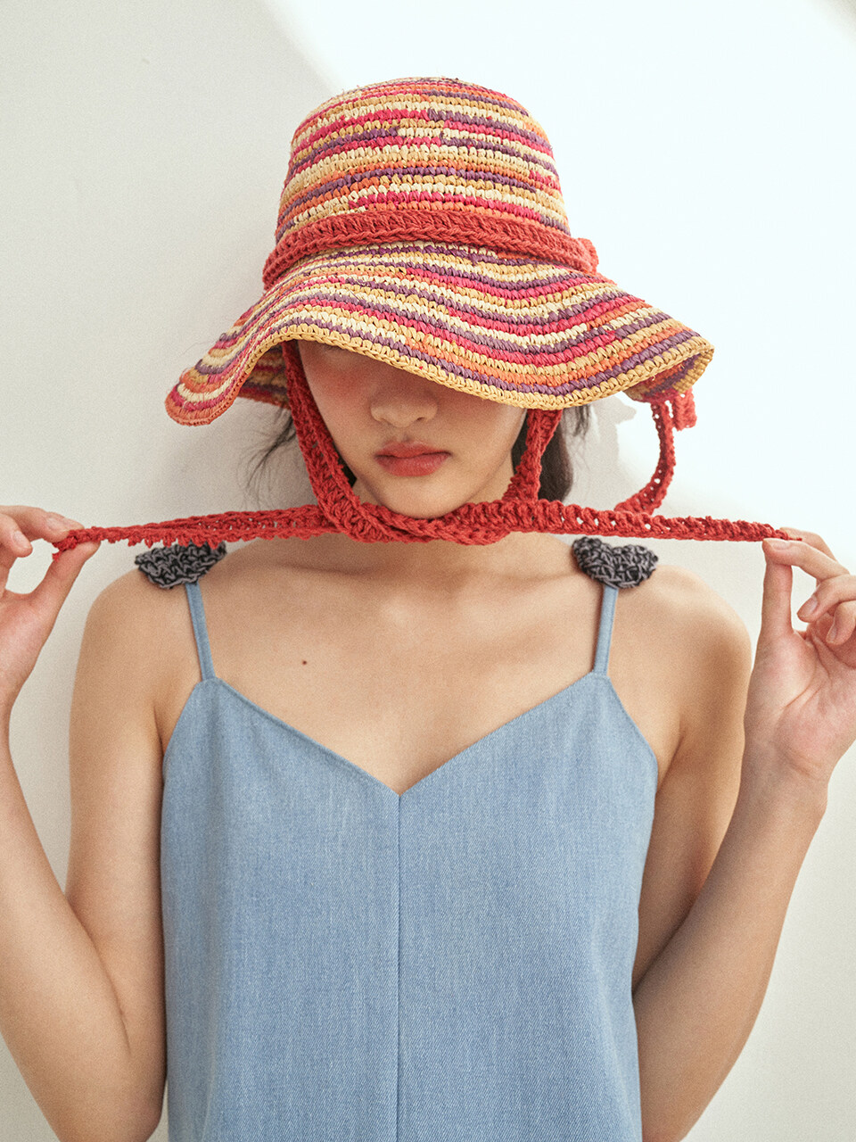 MISU A BARBE Horizontal Straw Hat - 2 Colors