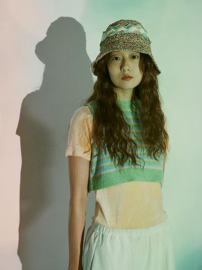 MISU A BARBE Jewel Bucket Hat_Brown