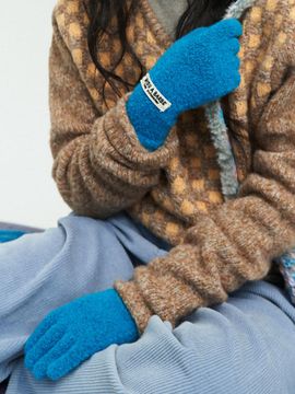 MISU A BARBE Pure Wool Winter Monster Gloves [Teal]