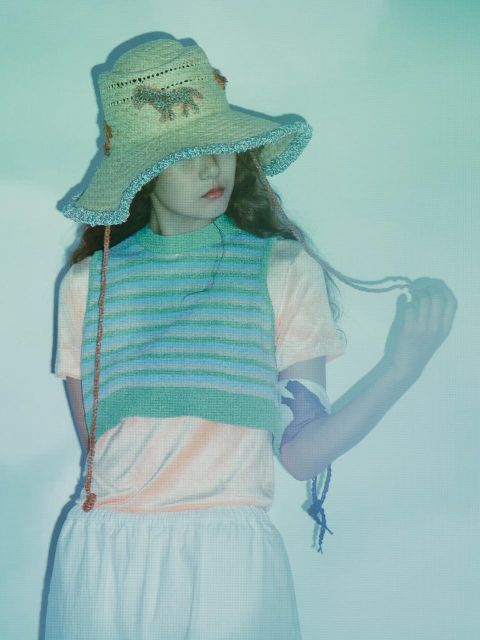 MISU A BARBE Ranch Straw Bucket Hat