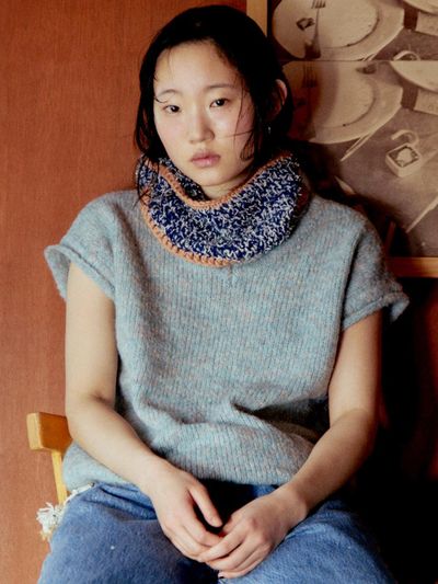 MISU A BARBE Tile Pattern Water Resistant Vest