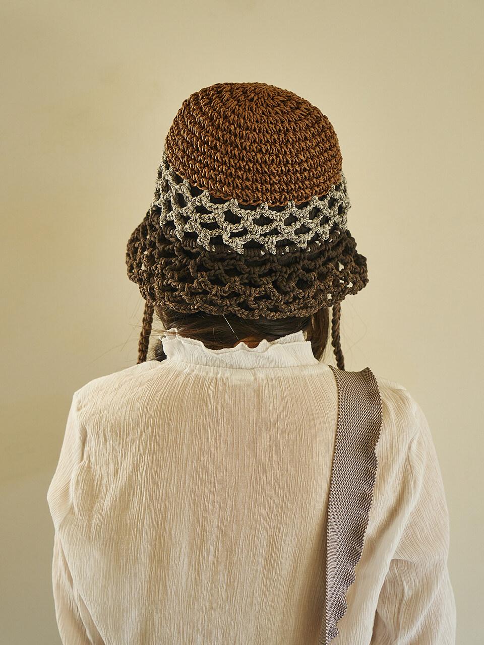 MISU A BARBE Un Hole Bonnet Hat Brown