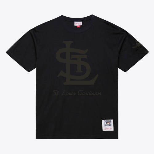 Mitchell & Ness Men Mitchell & Ness Black St. Louis Cardinals Cooperstown Collection Phantom T-Shirt 