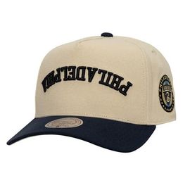 Mitchell & Ness Men's Mitchell & Ness  Cream/Navy Philadelphia Union Upside Down Pro Pinch Snapback Hat 