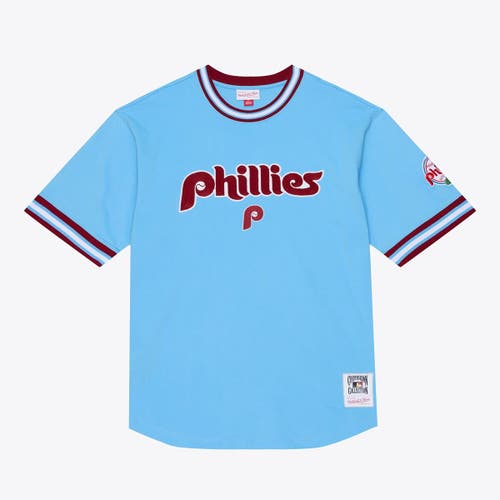 Mitchell & Ness Men's Mitchell & Ness  Light Blue Philadelphia Phillies Wild Pitch Ringer T-Shirt 