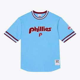 Mitchell & Ness Men's Mitchell & Ness  Light Blue Philadelphia Phillies Wild Pitch Ringer T-Shirt 
