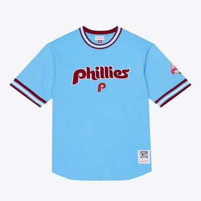 Mitchell & Ness Men's Mitchell & Ness  Light Blue Philadelphia Phillies Wild Pitch Ringer T-Shirt 