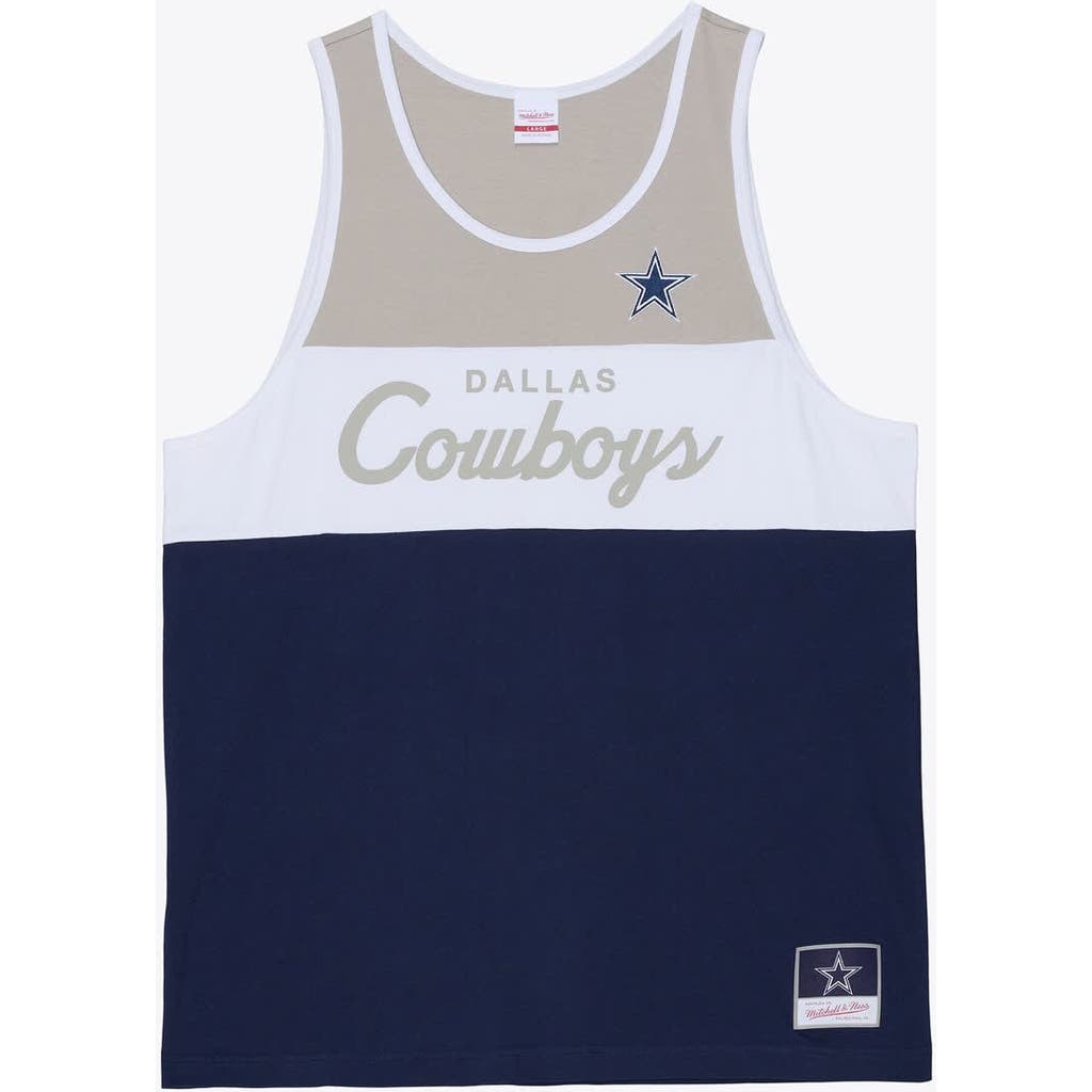 Mitchell & Ness Men's Mitchell & Ness  Navy/Silver Dallas Cowboys Head Coach Tank Top 
