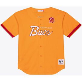 Mitchell & Ness Men's Mitchell & Ness  Orange Tampa Bay Buccaneers Head Coach Mesh Full-Button Fashion Jersey 
