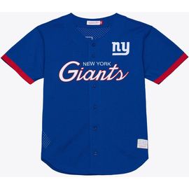 Mitchell & Ness Men's Mitchell & Ness  Royal New York Giants Head Coach Mesh Full-Button Fashion Jersey 