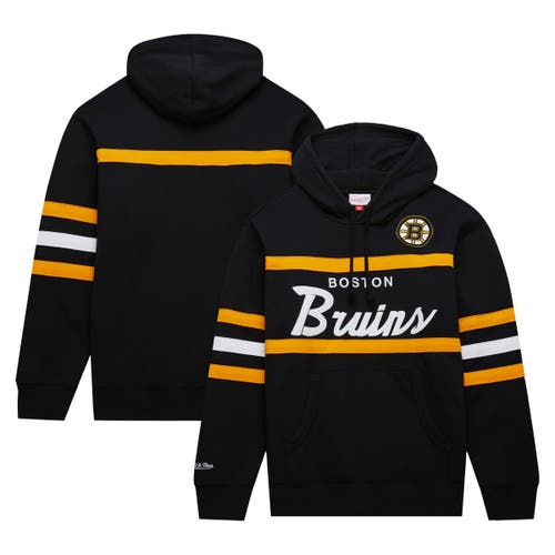 Mitchell & Ness Men's Mitchell & Ness Black Boston Bruins Head Coach Pullover Hoodie 