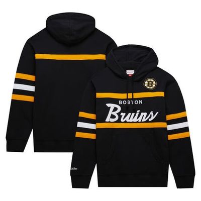 Mitchell & Ness Men's Mitchell & Ness Black Boston Bruins Head Coach Pullover Hoodie 