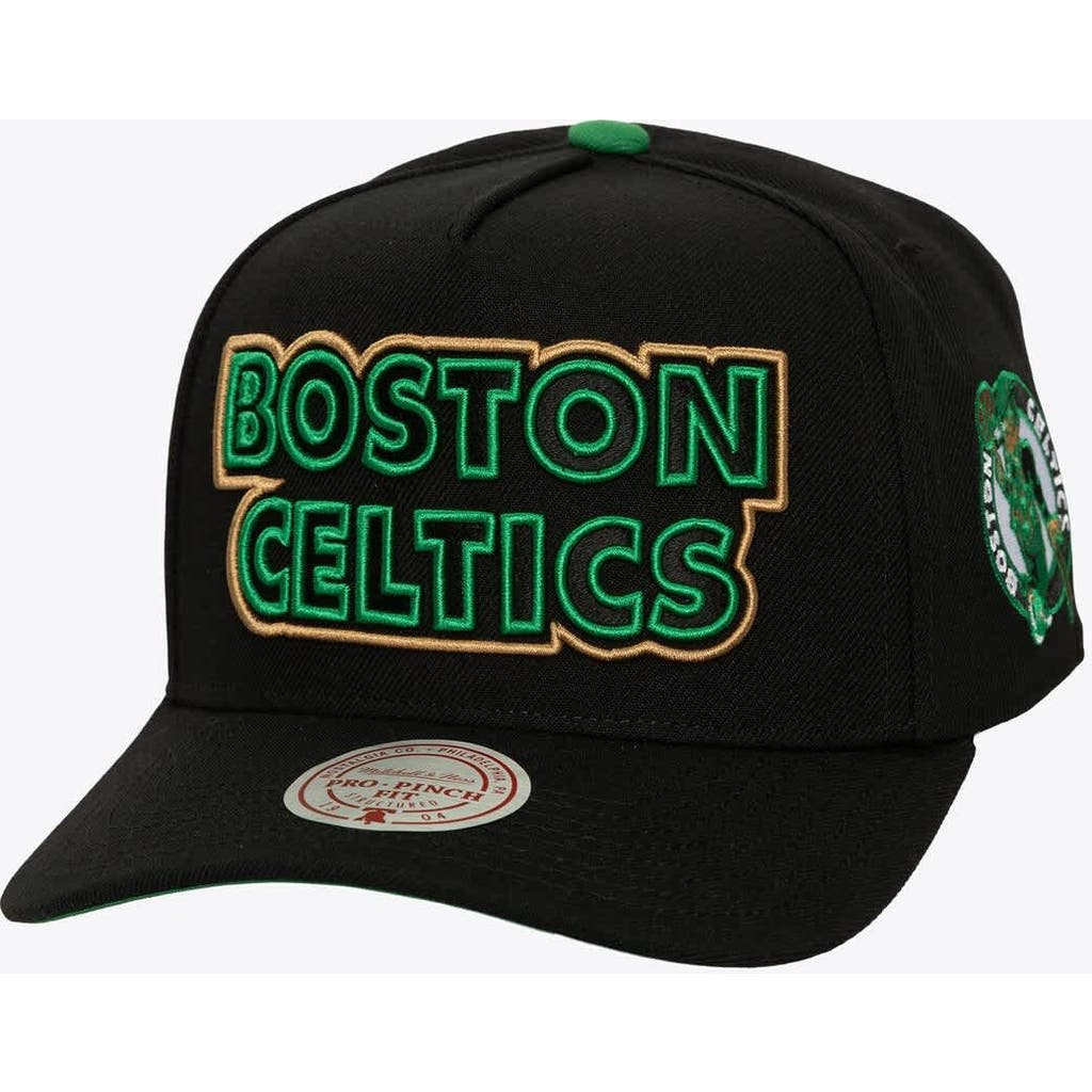Mitchell & Ness Men's Mitchell & Ness Black Boston Celtics Class Act Pro Snapback Hat 