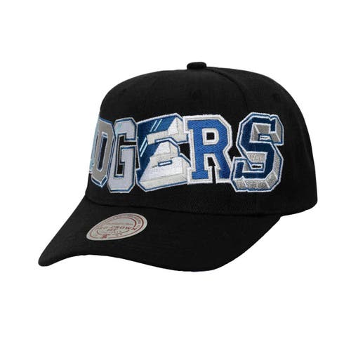 Mitchell & Ness Men's Mitchell & Ness Black Los Angeles Dodgers Hyper Type Pro Crown Snapback Hat 