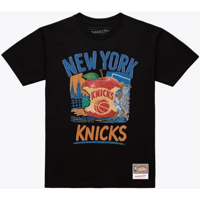 Mitchell & Ness Men's Mitchell & Ness Black New York Knicks Concrete Apple T-Shirt 