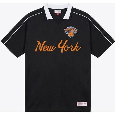 Mitchell & Ness Men's Mitchell & Ness Black New York Knicks Polo Jersey 