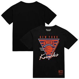 Mitchell & Ness Men's Mitchell & Ness Black New York Knicks Worldwide Collection Tri-Logo T-Shirt 