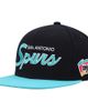 Mitchell & Ness Men's Mitchell & Ness Black San Antonio Spurs Hardwood Classics MVP Team Script 2.0 Snapback Hat  - 1