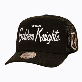 Mitchell & Ness Men's Mitchell & Ness Black Vegas Golden Knights Head Coach Trucker Adjustable Hat 