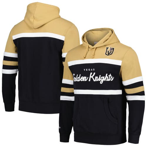 Mitchell & Ness Men's Mitchell & Ness Black/Gold Vegas Golden Knights Head Coach Pullover Hoodie 
