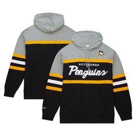 Mitchell & Ness Men's Mitchell & Ness Black/Gray Pittsburgh Penguins Head Coach Pullover Hoodie 