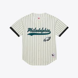 Mitchell & Ness Men's Mitchell & Ness Brian Dawkins Cream Philadelphia Eagles Name & Number Mesh Fashion Jersey 