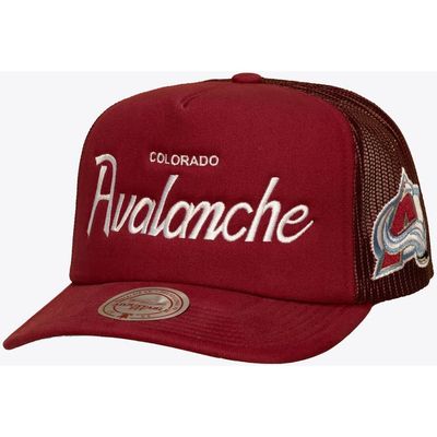 Mitchell & Ness Men's Mitchell & Ness Burgundy Colorado Avalanche Head Coach Trucker Adjustable Hat 