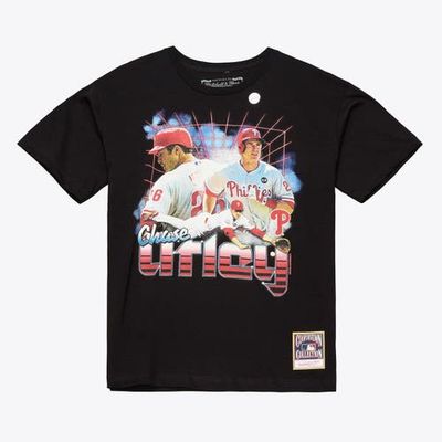 Mitchell & Ness Men's Mitchell & Ness Chase Utley Black Philadelphia Phillies Legendary Collage Player T-Shirt 