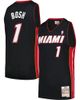 Mitchell & Ness Men's Mitchell & Ness Chris Bosh Black Miami Heat 2012/13 Hardwood Classics Swingman Jersey  - 1