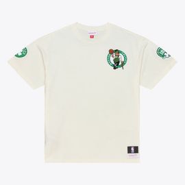 Mitchell & Ness Men's Mitchell & Ness Cream Boston Celtics Hardwood Classics Chainstitch Premium T-Shirt 