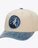 Mitchell & Ness Men's Mitchell & Ness Cream/Blue Minnesota Timberwolves Washed Corduroy Pro Crown Snapback Hat  - 1