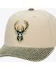 Mitchell & Ness Men's Mitchell & Ness Cream/Green Milwaukee Bucks Washed Corduroy Pro Crown Snapback Hat  - 1