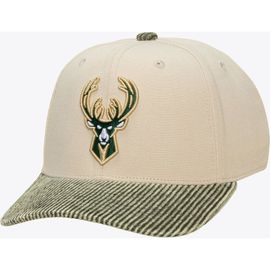 Mitchell & Ness Men's Mitchell & Ness Cream/Green Milwaukee Bucks Washed Corduroy Pro Crown Snapback Hat 