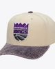 Mitchell & Ness Men's Mitchell & Ness Cream/Purple Sacramento Kings Washed Corduroy Pro Crown Snapback Hat  - 1
