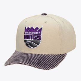 Mitchell & Ness Men's Mitchell & Ness Cream/Purple Sacramento Kings Washed Corduroy Pro Crown Snapback Hat 