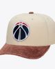 Mitchell & Ness Men's Mitchell & Ness Cream/Red Washington Wizards Washed Corduroy Pro Crown Snapback Hat  - 1
