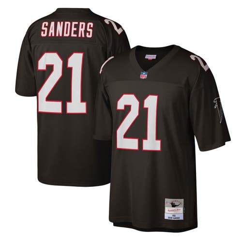 Mitchell & Ness Men's Mitchell & Ness Deion Sanders Black Atlanta Falcons Legacy Replica Jersey 