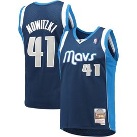 Mitchell & Ness Men's Mitchell & Ness Dirk Nowitzki Navy Dallas Mavericks Hardwood Classics Swingman Jersey 