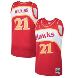 Mitchell & Ness Men's Mitchell & Ness Dominique Wilkins Red Atlanta Hawks 1986-87 Hardwood Classics Swingman Jersey 
